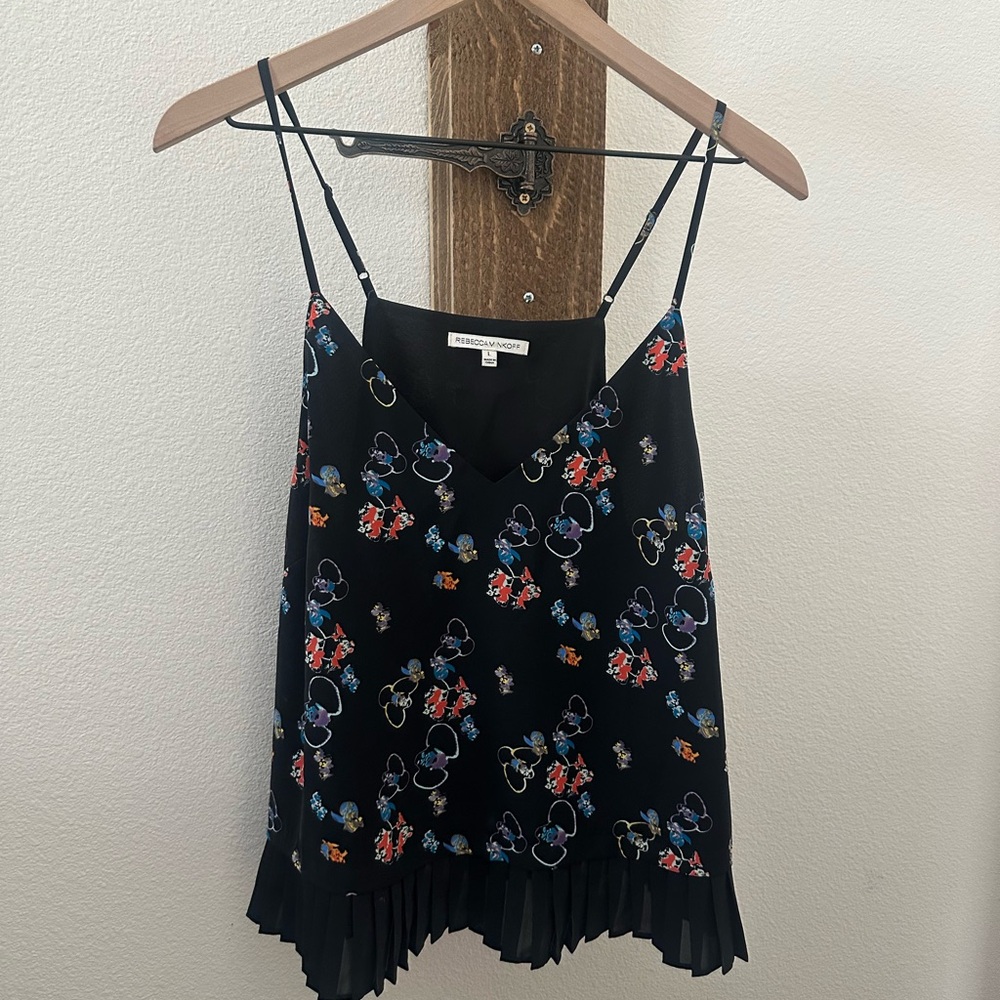 Rebecca Minkoff Black Floral Camisole - Picture 2 of 4